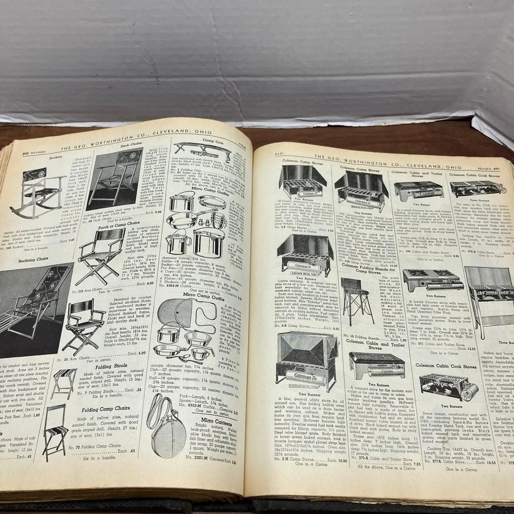 Vintage 1939 Geo Worthington Co Cleveland Ohio Hardware Tools Industrial Catalog